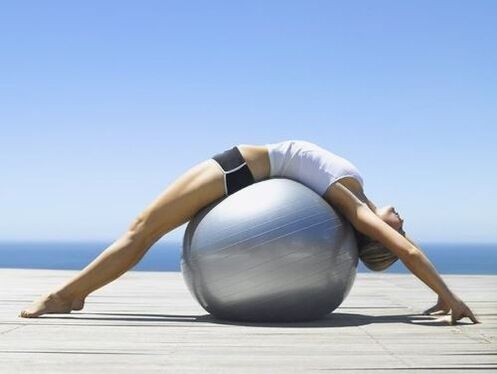 Fitball training for the treatment of osteochondrosis